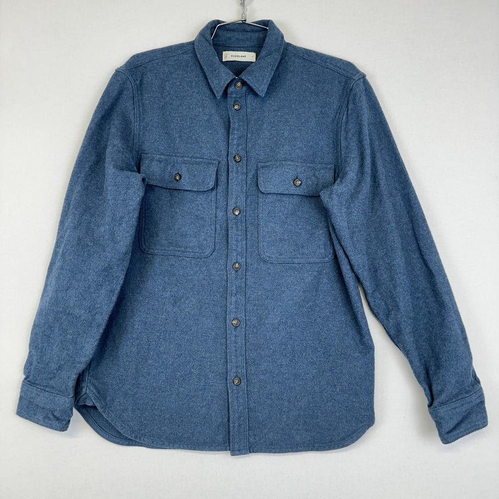 Everlane Overshirt Blue Flannel Button Front Men's Size M